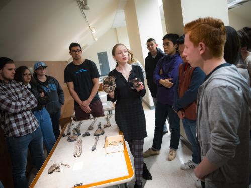 Students learning in an anthroplogy class